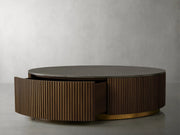 Finnegan Round Storage Coffee Table 42“D 54”D
