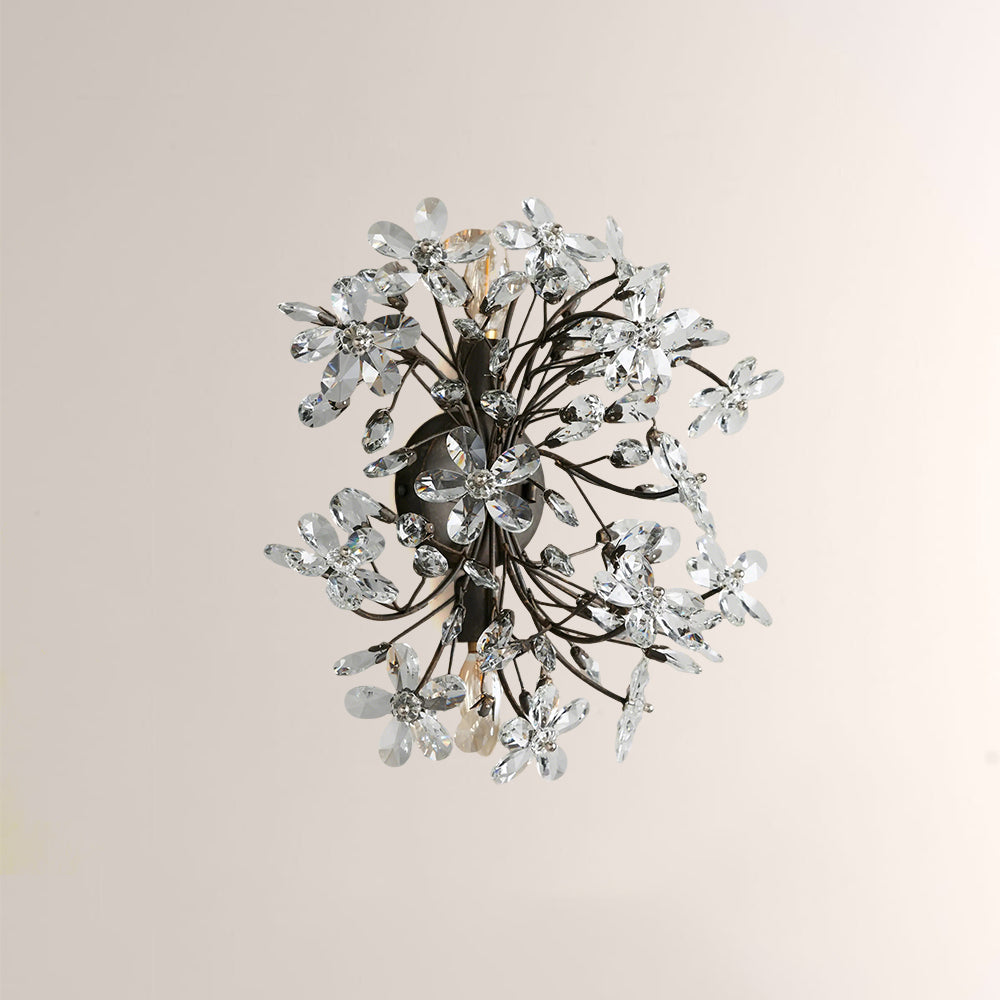 Seraphina Crystal Blossom Branch Wall Sconce