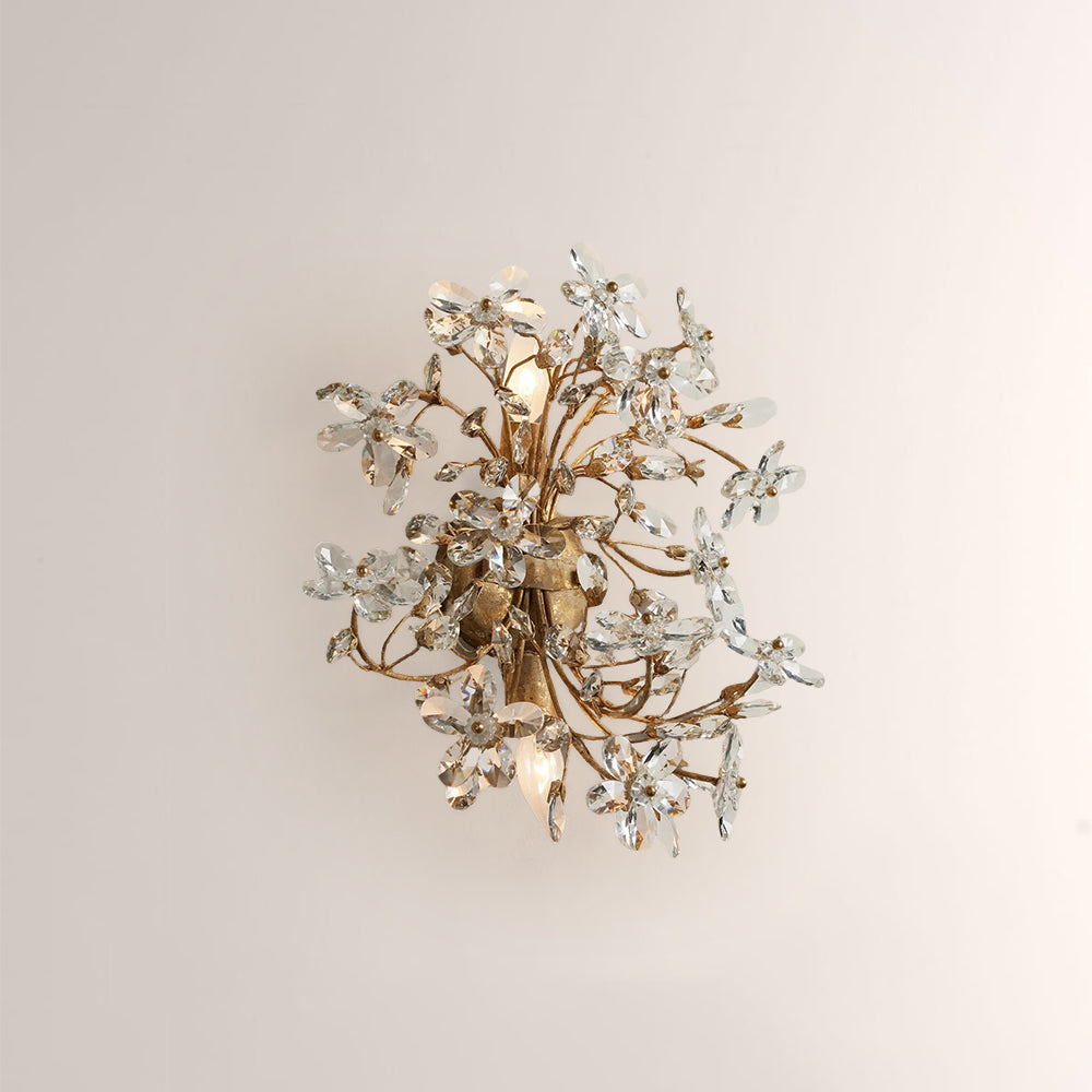 Seraphina Crystal Blossom Branch Wall Sconce