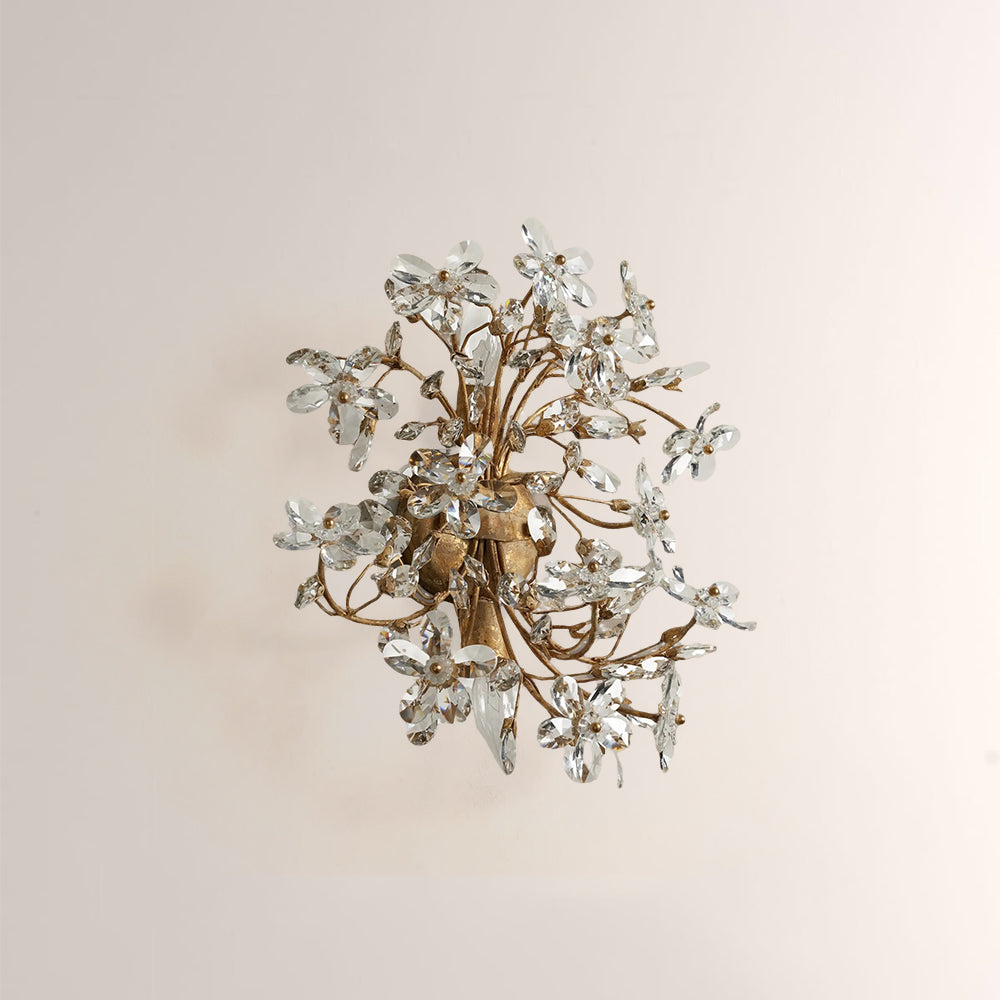 Seraphina Crystal Blossom Branch Wall Sconce