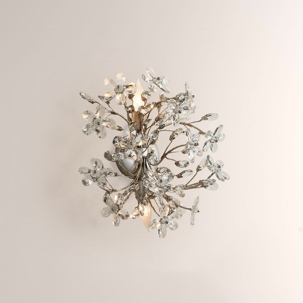 Seraphina Crystal Blossom Branch Wall Sconce