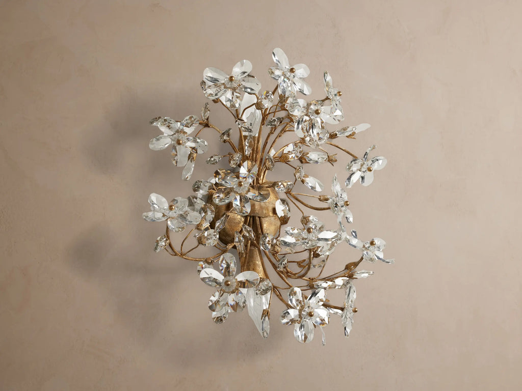 Seraphina Crystal Blossom Branch Wall Sconce