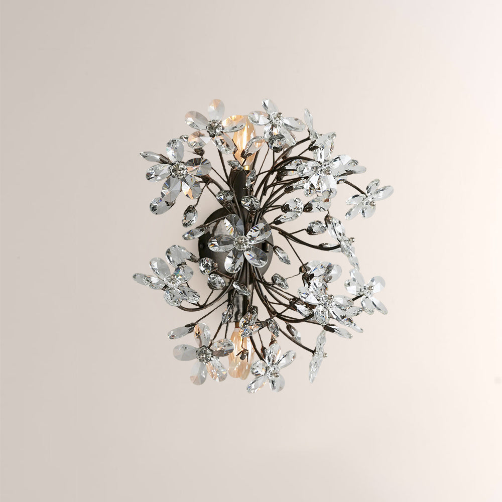 Seraphina Crystal Blossom Branch Wall Sconce