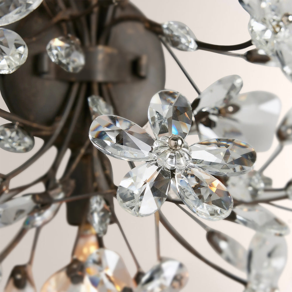 Seraphina Crystal Blossom Branch Wall Sconce