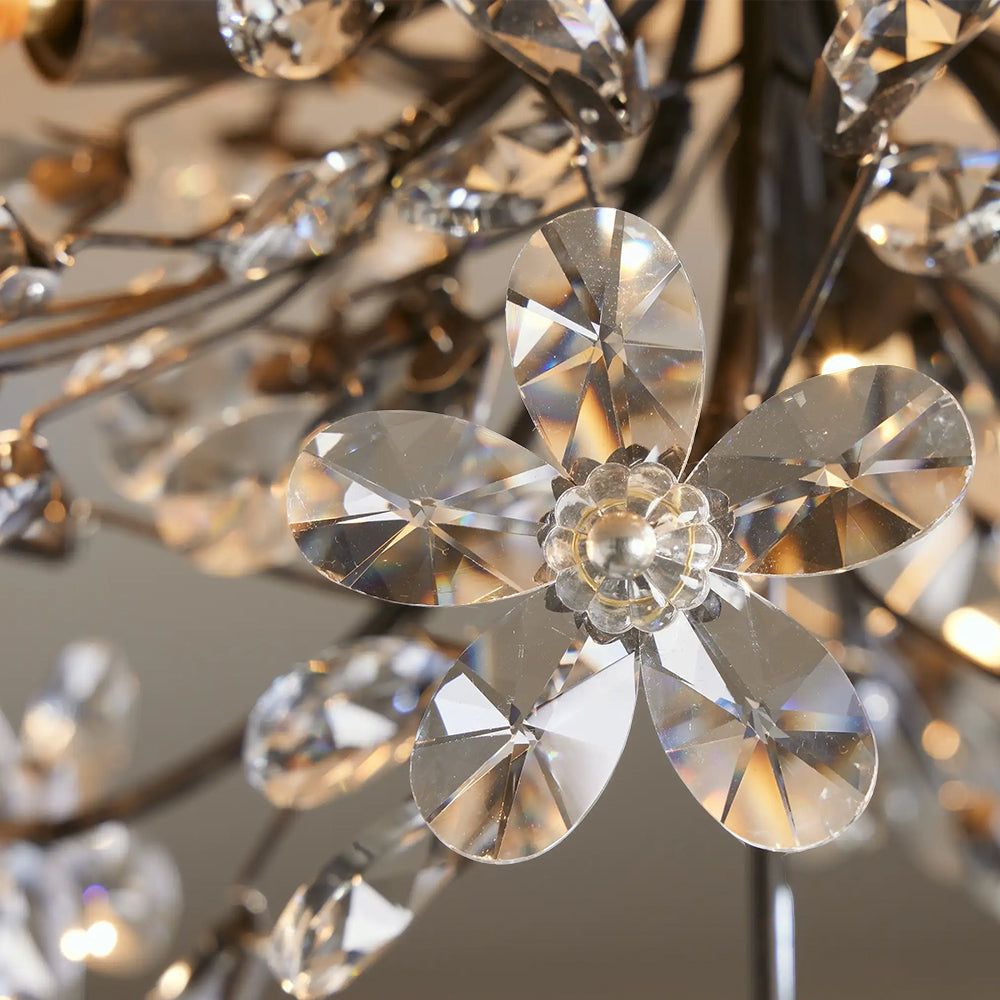 Seraphina Crystal Floral Flush Mount Ceiling Light