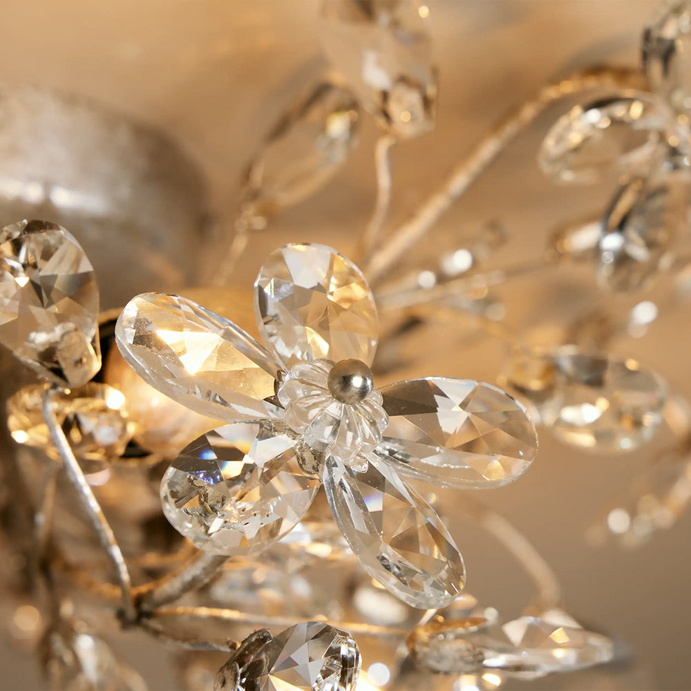 Seraphina Crystal Floral Flush Mount Ceiling Light