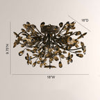Seraphina Crystal Floral Flush Mount Ceiling Light