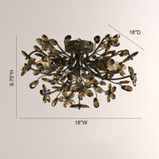 Seraphina Crystal Floral Flush Mount Ceiling Light