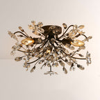 Seraphina Crystal Floral Flush Mount Ceiling Light