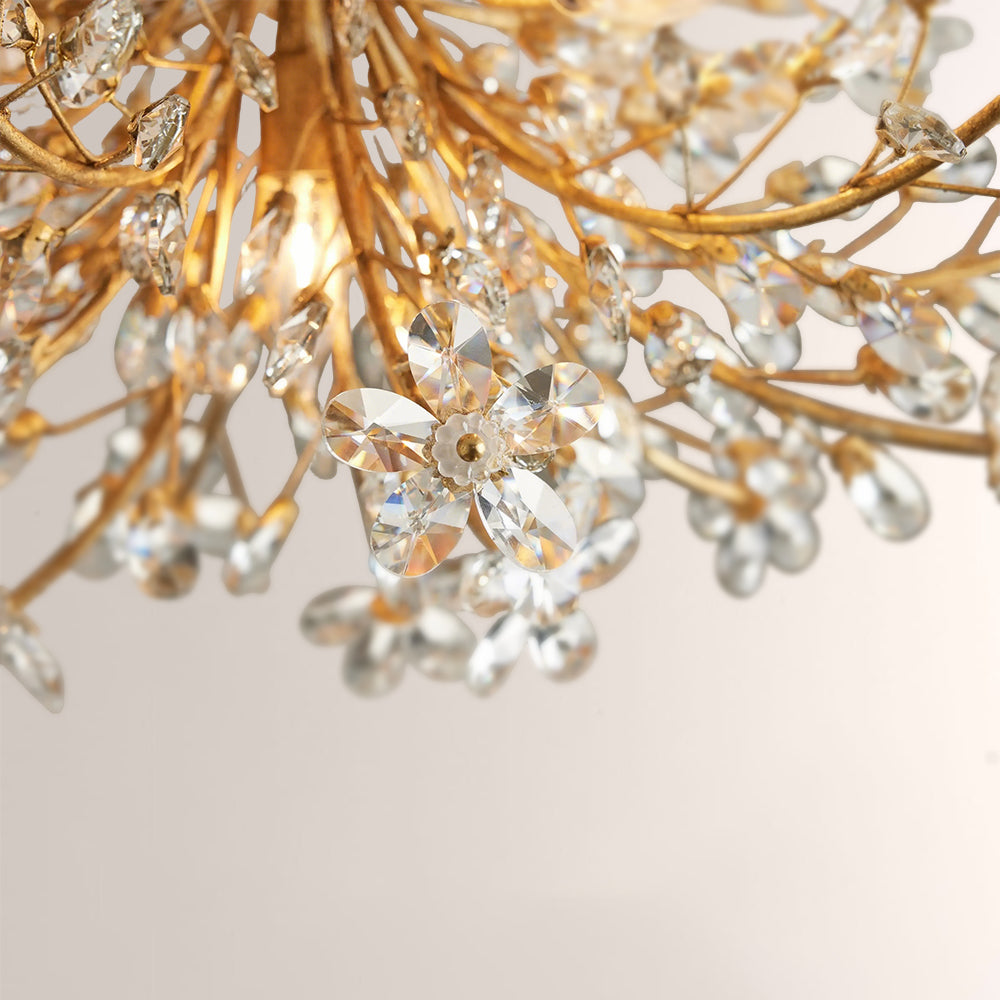 Seraphina Crystal Floral Flush Mount Ceiling Light