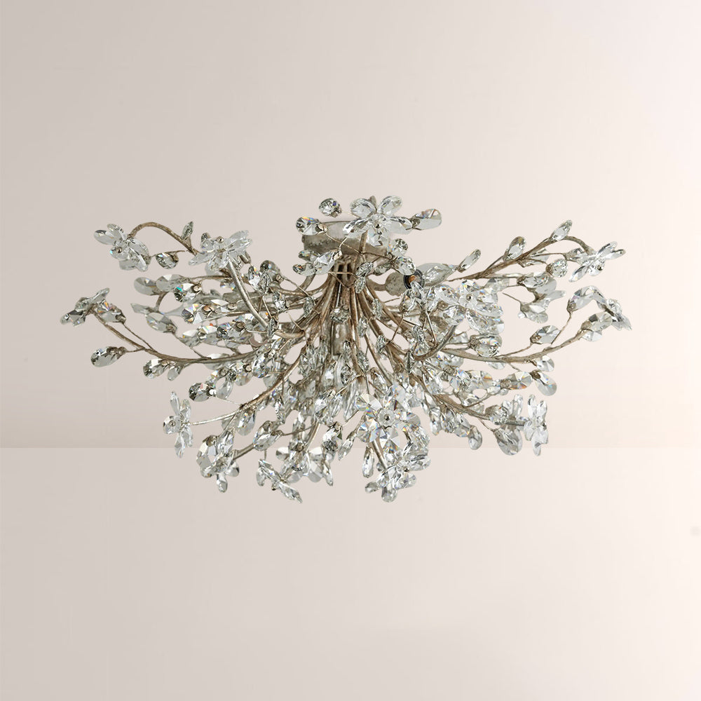 Seraphina Crystal Floral Flush Mount Ceiling Light