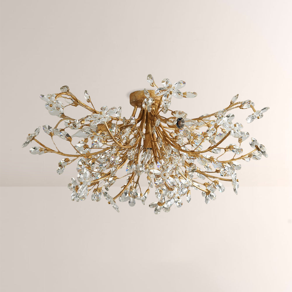 Seraphina Crystal Floral Flush Mount Ceiling Light