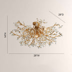 Seraphina Crystal Floral Flush Mount Ceiling Light