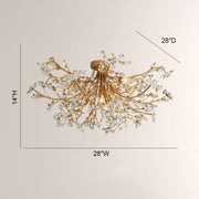 Seraphina Crystal Floral Flush Mount Ceiling Light