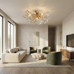 Seraphina Crystal Floral Flush Mount Ceiling Light