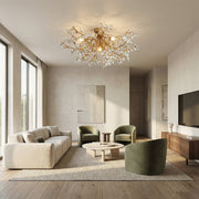 Seraphina Crystal Floral Flush Mount Ceiling Light