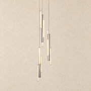 Haivorel 3-Pendant Reeded Glass Chandelier – Floor Sample - product image 1