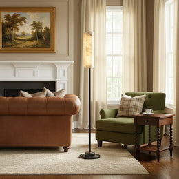 Alabaster Years Brass Floor Lamp — image 2