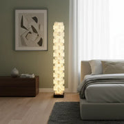Stacked Alabaster Squares Floor Lamp — image 4