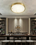 Geometric Alabaster Recessed Ceiling Light