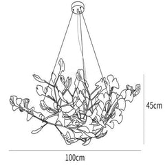 8 Lights: L 39.4''x H 17.7''
