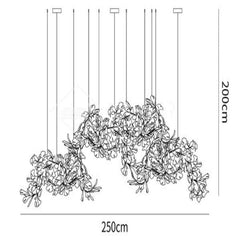 18 Lights: L 98.4" x H 78.7"