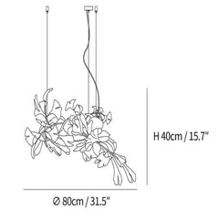 8 Lights: L 31.5'' x H 15.7'''