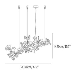 10 Lights: L 47.2'' x H 15.7''