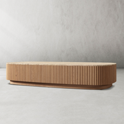 Mullhaven Oak Wood & Stone Coffee Table 48