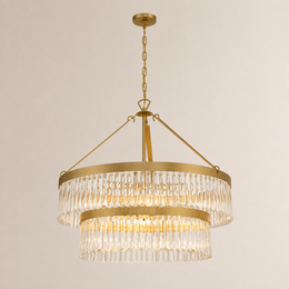 Grent 2-Tier Round  Crystals Chandelier 32