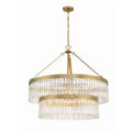Grentl 2-Tier Round  Crystals Chandelier 32" - kimoylights