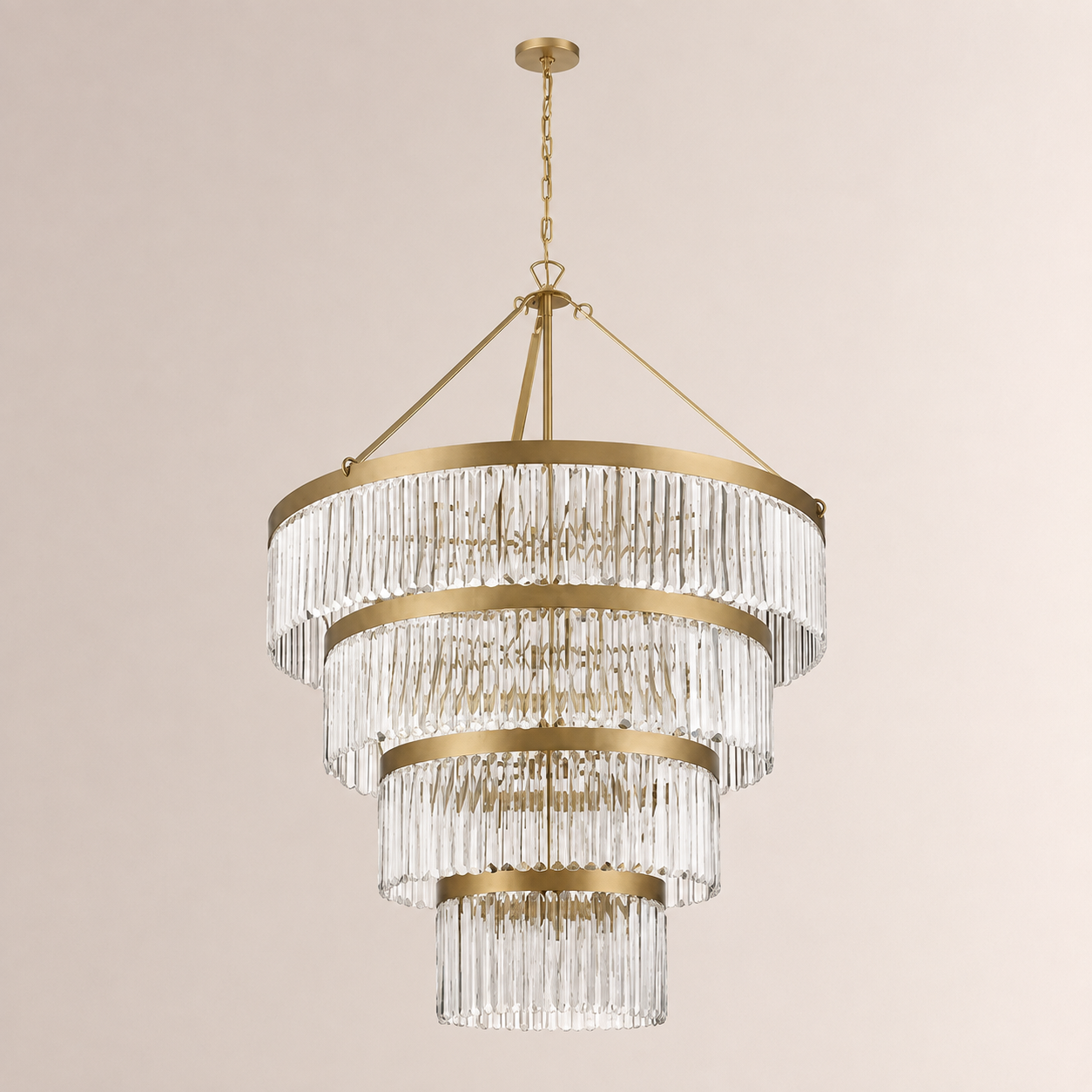 Grent 4-Tier Round Crystal Chandelier 40"