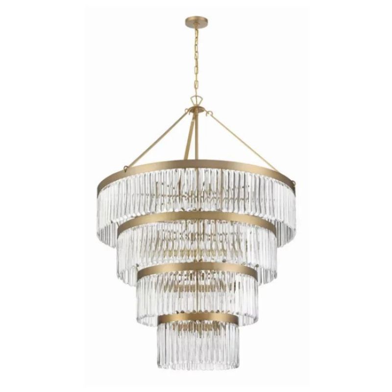 Grentl 4-Tier Round Crystal Chandelier 40" - kimoylights