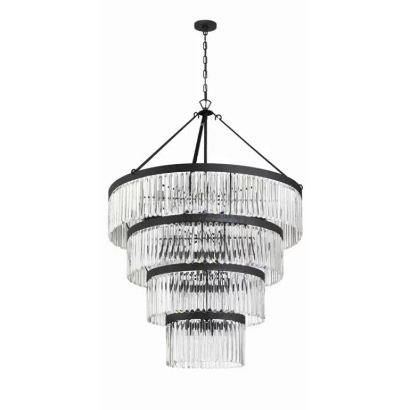 Grentl 4-Tier Round Crystal Chandelier 40" - kimoylights