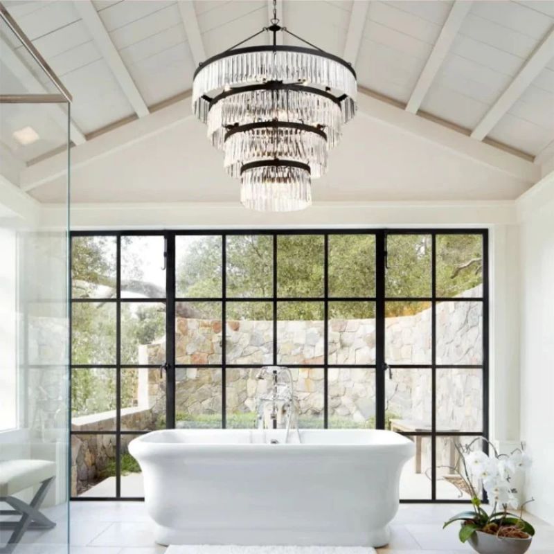 Grentl 4-Tier Round Crystal Chandelier 40" - kimoylights