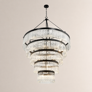 Grent 5-Tier Round Crystal Chandelier 48