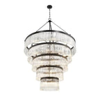 Grentl 5-Tier Round Crystal Chandelier 48" - kimoylights