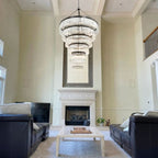 Grentl 5-Tier Round Crystal Chandelier 48" - kimoylights