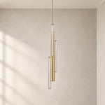 Haivorel 3-Light Short Reeded Glass Pendant 24.4