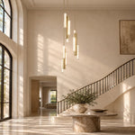 Haivorel 3-Pendant Reeded Glass Cluster Chandelier - product image 2
