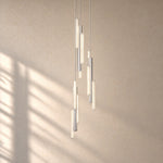 Haivorel 3-Pendant Reeded Glass Cluster Chandelier - product image 3