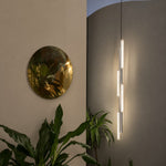 Haivorel 6-Light Tall Reeded Glass Pendant 42.5