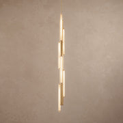 Haivorel 6-Light Tall Reeded Glass Pendant 42.5