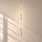 Haivorel 6-Light Tall Reeded Glass Pendant 42.5