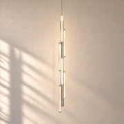 Haivorel 6-Light Tall Reeded Glass Pendant 42.5