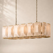 Halvera Alabaster Rectangular Chandelier 42