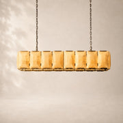Halvera Alabaster Rectangular Chandelier 54
