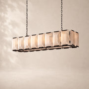 Halvera Alabaster Rectangular Chandelier 54