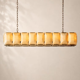 Halvera Alabaster Rectangular Chandelier 62