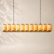 Halvera Alabaster Rectangular Chandelier 74